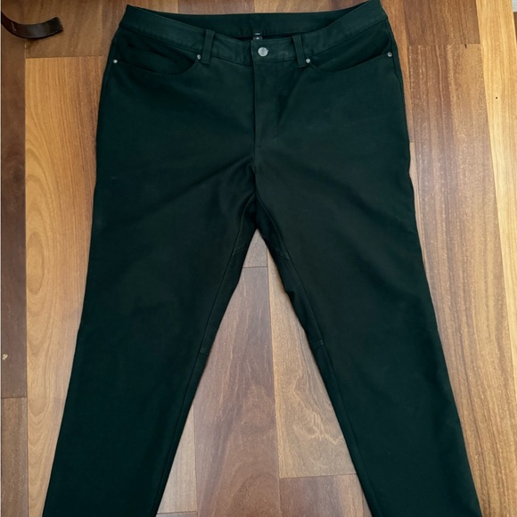 Lululemon ABC Pant Jeans Slim Skinny Forest Dark Green Size 34 x 26 Cropped - Picture 3 of 4